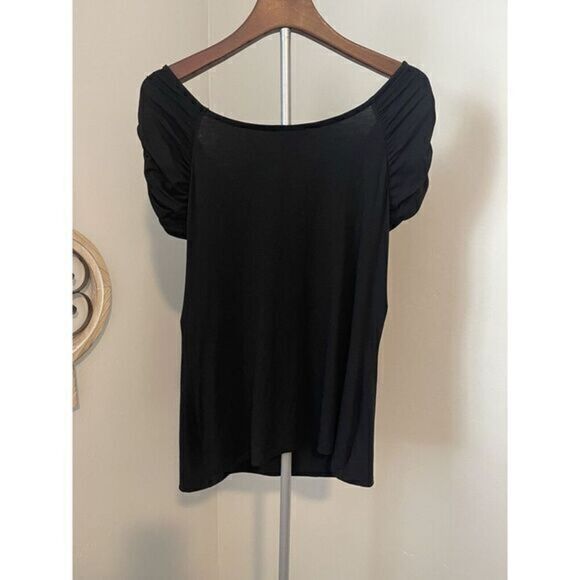 White House Black Market Cross Over Drape Ruching Women's‎ Large - Picture 11 of 14